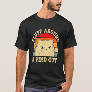 Camiseta Fluff Por Aí Descobre Gatinho Zangado, Gatinho Sar