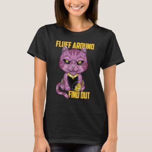 Camiseta Fluff por aí e descubra, Gatinho rabugento, sarcás