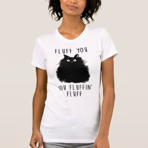 Camiseta Fluff Você Desenho De Gato Preto