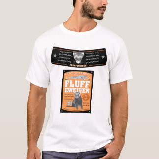 Camiseta fluffeweisen a etiqueta
