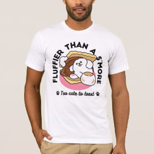 Camiseta Fluffier Tha S’more - Cute Dog and Dessert Pun