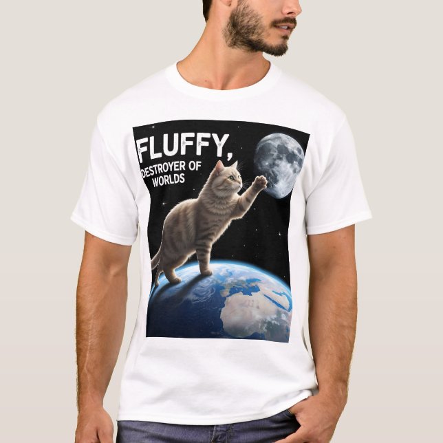 Camiseta Fluffy, Destroyer of Worlds (Frente)