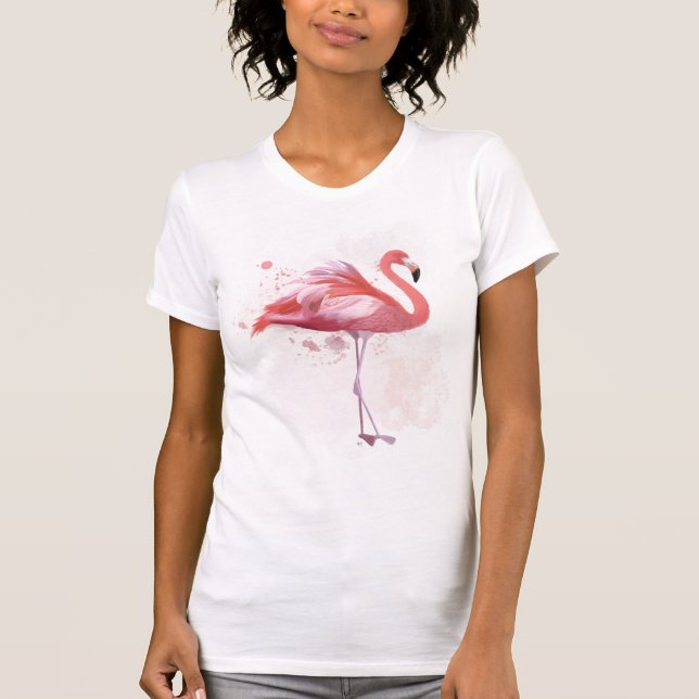 Camiseta Fluffy Flamingo (Frente)