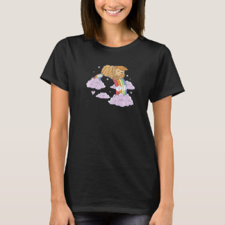 Camiseta Fluffy Rainbow no guincho