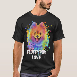 Camiseta Fluffypom Amor Pomerânia Humor Pom Pom Animal Pu