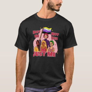 Camiseta Fluidez De Gênero Não Ele Não Ela Só Eu Orgulho Pr