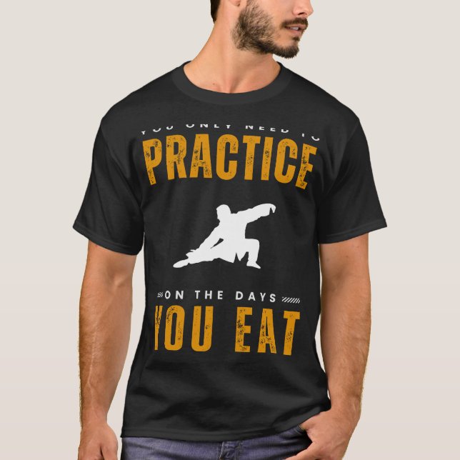 Camiseta Fluir para o riso com Tai Chi Practice Tee  Fin (Frente)