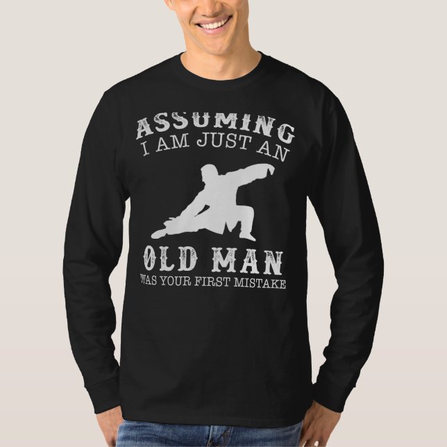 Camiseta Fluir para o riso com Tai-Chi supondo que eu sou a (Frente)