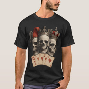 Camiseta Flush Real Skull Joker Rei Rainha Copas