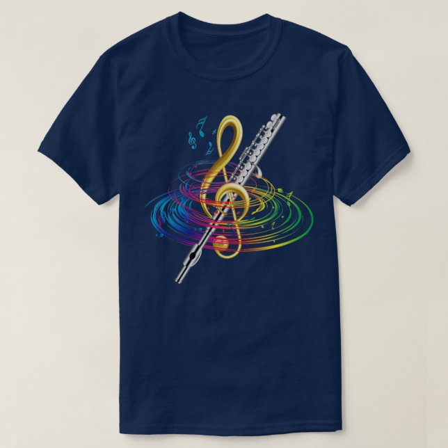 Camiseta Flute Clef Flutist (Frente do Design)