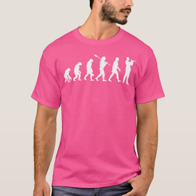 Camiseta Flute Evolution Música Musical Funny Design Para F (Frente)