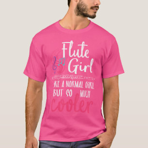 Camiseta Flute Girl - Banda De Marcha Flutista Do Leitor De