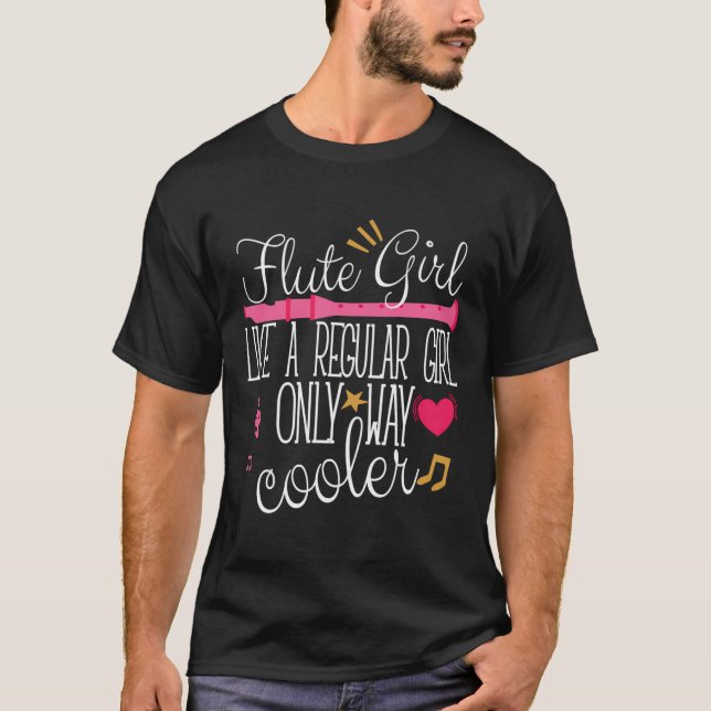 Camiseta Flute Girl Flutist Funny Hoodie (Frente)