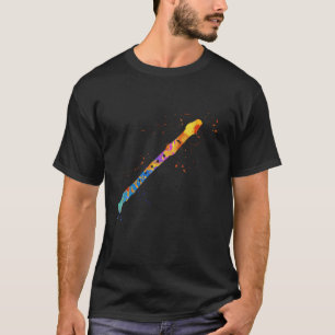 Camiseta Flute Instrumento Gráfico Raparigas Coloridas Flut