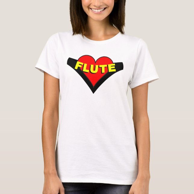 Camiseta Flute Over Heart (Frente)