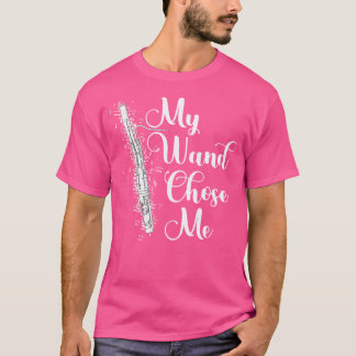 Camiseta Flute Player Music Instrumento My Wand Choose Me F