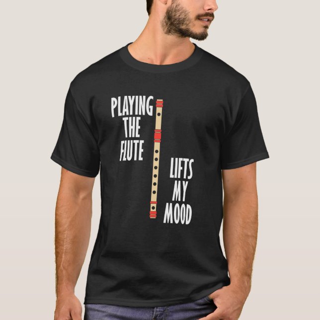 Camiseta Flute Player Orchestra Musician Flutist Classical  (Frente)