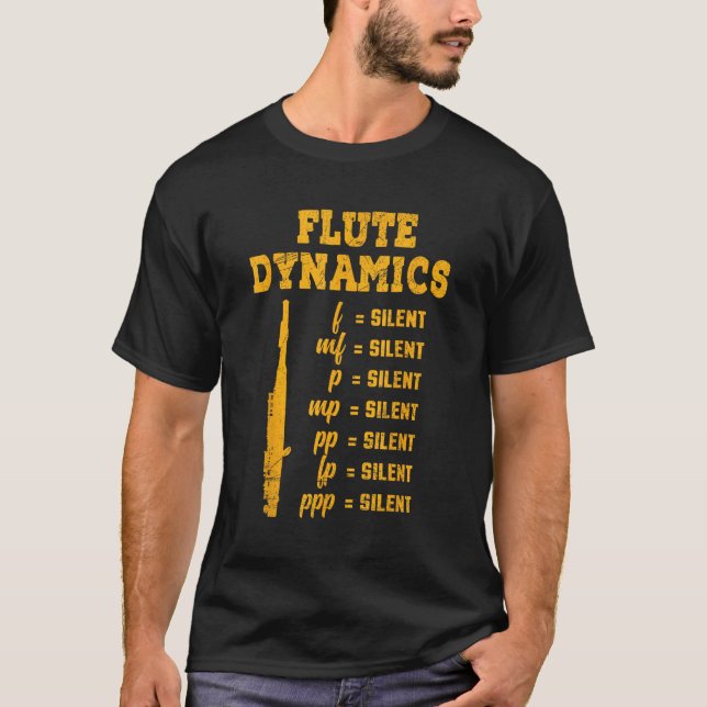 Camiseta Flute Player Woodwind Instrument Musical Flutist M (Frente)