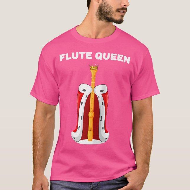 Camiseta Flute Queen Girls Flute Tshirt Womens Flute Ba (Frente)