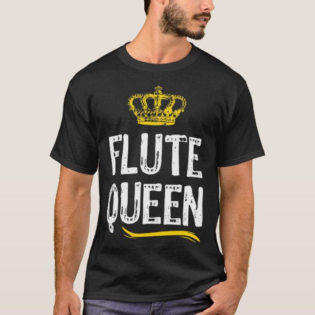 Camiseta Flute Queen Women Girls Player  Cool Flutist (Frente)