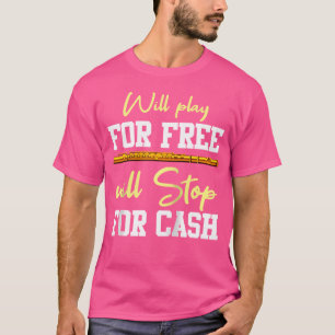 Camiseta Flute Shirt Funny Instrumento Flutuário Piada Musi