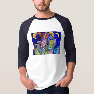 Camiseta FLUTIST EM AZUL / Noite de Carnaval de Veneza