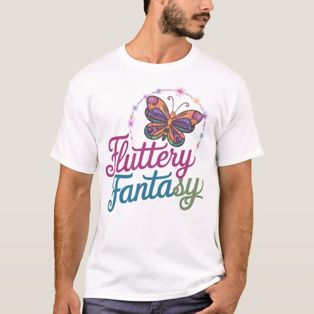 Camiseta ✅ 👕 Fluttery Fantasy T-Shirt Design 👕 ✅ (Frente)