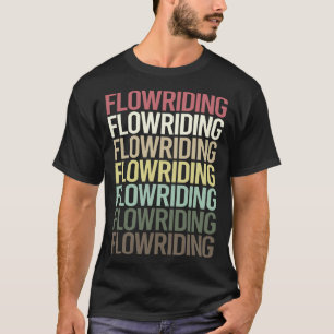 Camiseta Flutuação Colorida de Fluxo de Texto