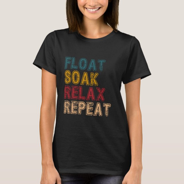 Camiseta Flutuação Repetida do Rio Float Soak Relax (Frente)