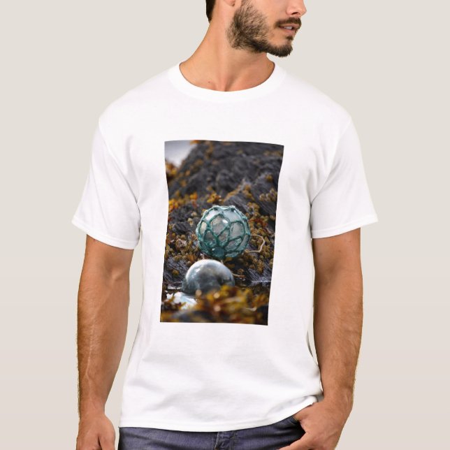 Camiseta Flutuador de pesca em poça de maré, Alasca (Frente)