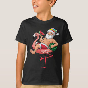 Camiseta Flutuador Flamingo Natal Em Julho Melancia