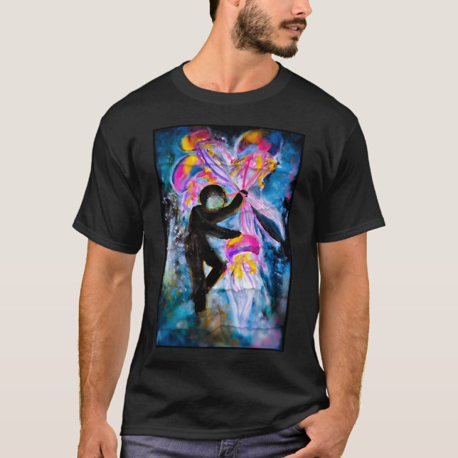 Camiseta Flutuando através de sonhos. (Frente)