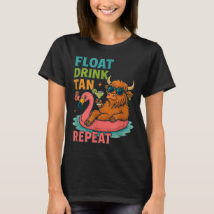 Camiseta Flutuar Beber Bronzear Repetir Verão Piscina Diver