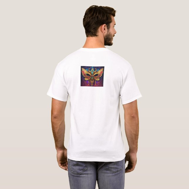 Camiseta "Flutuar em Estilo" ou "Asas de Elegância" (Parte Traseira Completa)