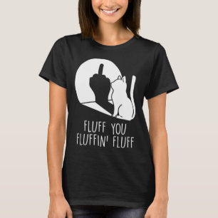 Camiseta Flutuar Você Gata Gato De Onda De Dedo Médio