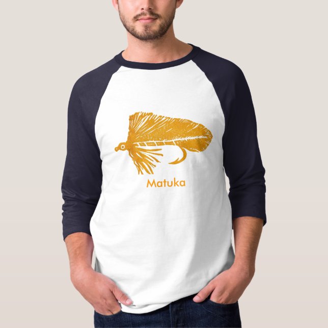 Camiseta Fluxo Clássico de Trout Fly Matuka, pesca de mosca (Frente)