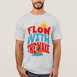 Camiseta Fluxo Com O Wakesurfing Do Acordar