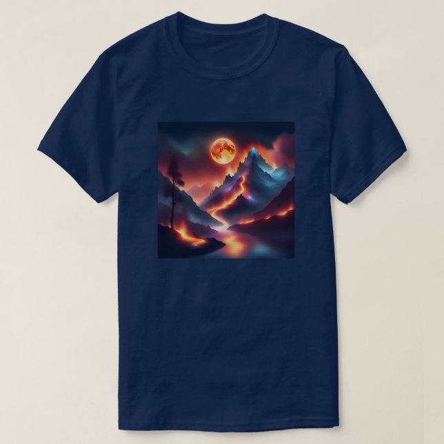 Camiseta Fluxo de Árvore Apocalíptica da Noite de FireMount (Frente do Design)