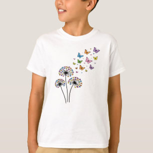 Camiseta Fluxo de borboleta de dente-de-leão