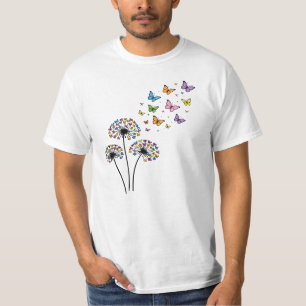 Camiseta Fluxo de borboleta do dente-de-leão