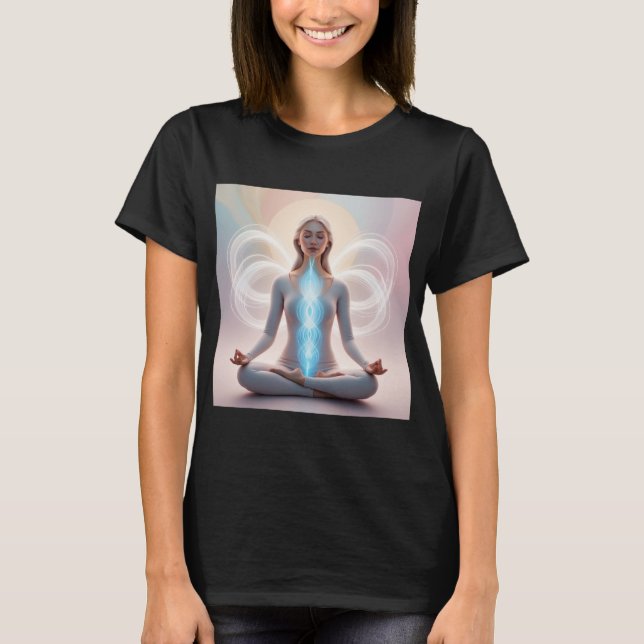 Camiseta Fluxo de Energia Espiritual em Meditação - Mentidã (Frente)