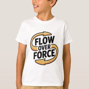 Camiseta Fluxo Sobre a Força Yin Yang Yoga Lance Vestuário