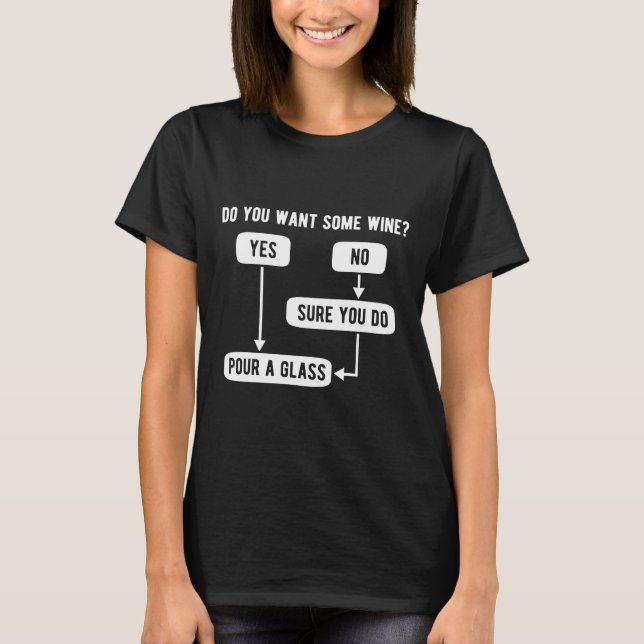 Camiseta Fluxograma do Drinker de Vinho (Frente)