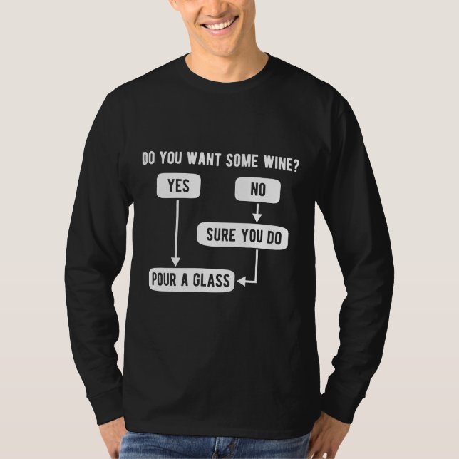 Camiseta Fluxograma do Drinker de Vinho (Frente)