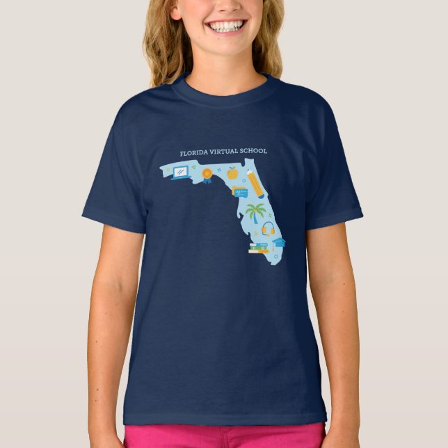 Camiseta FLVS, Youth Florida T-Shirt (Marinho) (Frente)