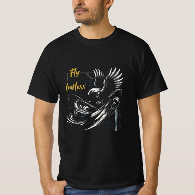 Camiseta Fly Fearless - Majestic Eagle Art (Frente)