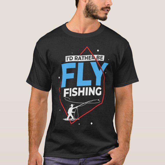 Camiseta Fly Fishing Flies Fisherman Rod Bait Reel Lures (Frente)