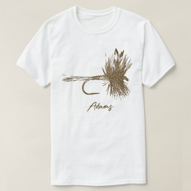 Camiseta Fly Fishing Lure Adams Vintage T-Shirt (Frente do Design)