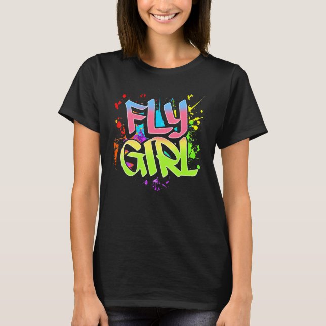 Camiseta Fly Girl 80s 90s Old School Hip Hop Girls 2 (Frente)