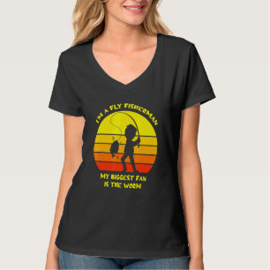 Camiseta Fly legal Pescar Rod Gráfico de Peixes Fresco Féri